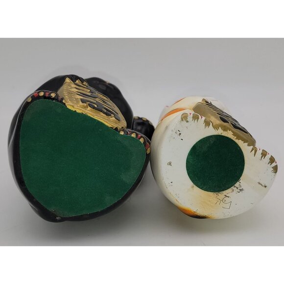 Set Of 2 Ceramic Maneki Neko Lucky Cat Coin Banks - Picture 6 of 8